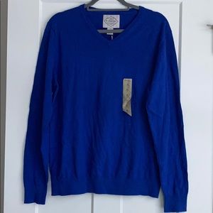 Royal blue cotton/cashmere sweater size M